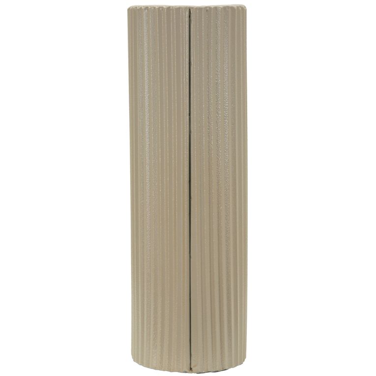 Vaso Beige Superficie Ondulata con Finitura Opaca, - Fase