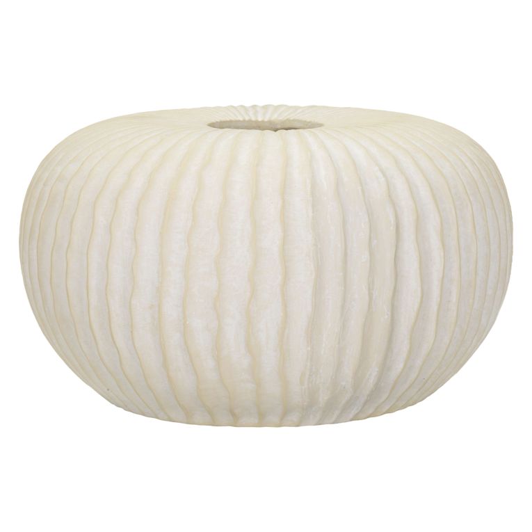 Vaso Bianco Crema Texture Irregolare Diametro 9.5 cm, Sfumatura Colore Struttura Crema - Famimiso