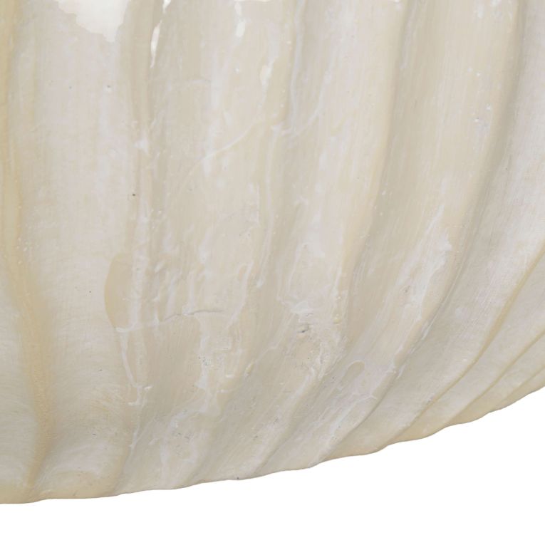 Vaso Bianco Crema Texture Irregolare Diametro 9.5 cm, Sfumatura Colore Struttura Crema - Famimiso