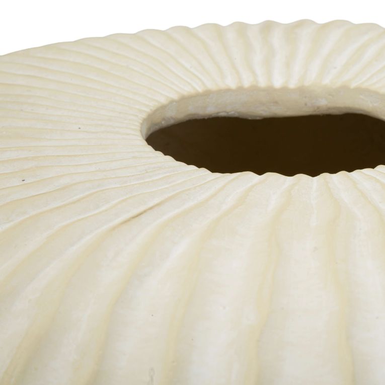 Vaso Bianco Crema Texture Irregolare Diametro 9.5 cm, Sfumatura Colore Struttura Crema - Famimiso