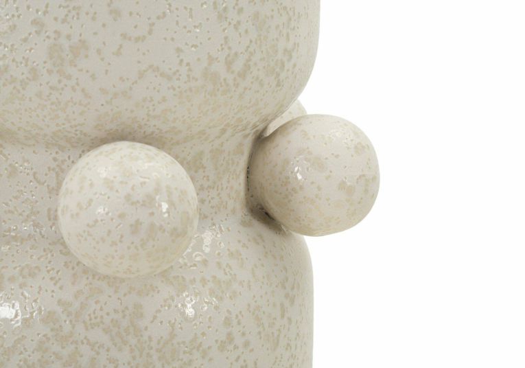 Vaso Borgetto, Complemento d'arredo, Articolo decorativo, Accessorio d'arredo, Crema, 16x16 h28 cm