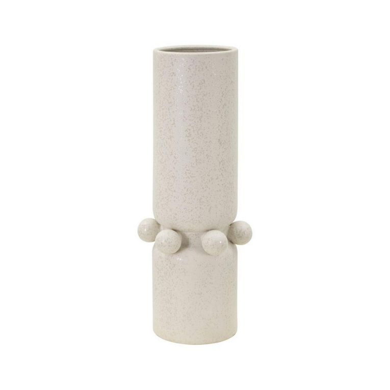 Vaso Borgetto, Complemento d'arredo, Articolo decorativo, Accessorio d'arredo, Crema, 16x16 h41 cm