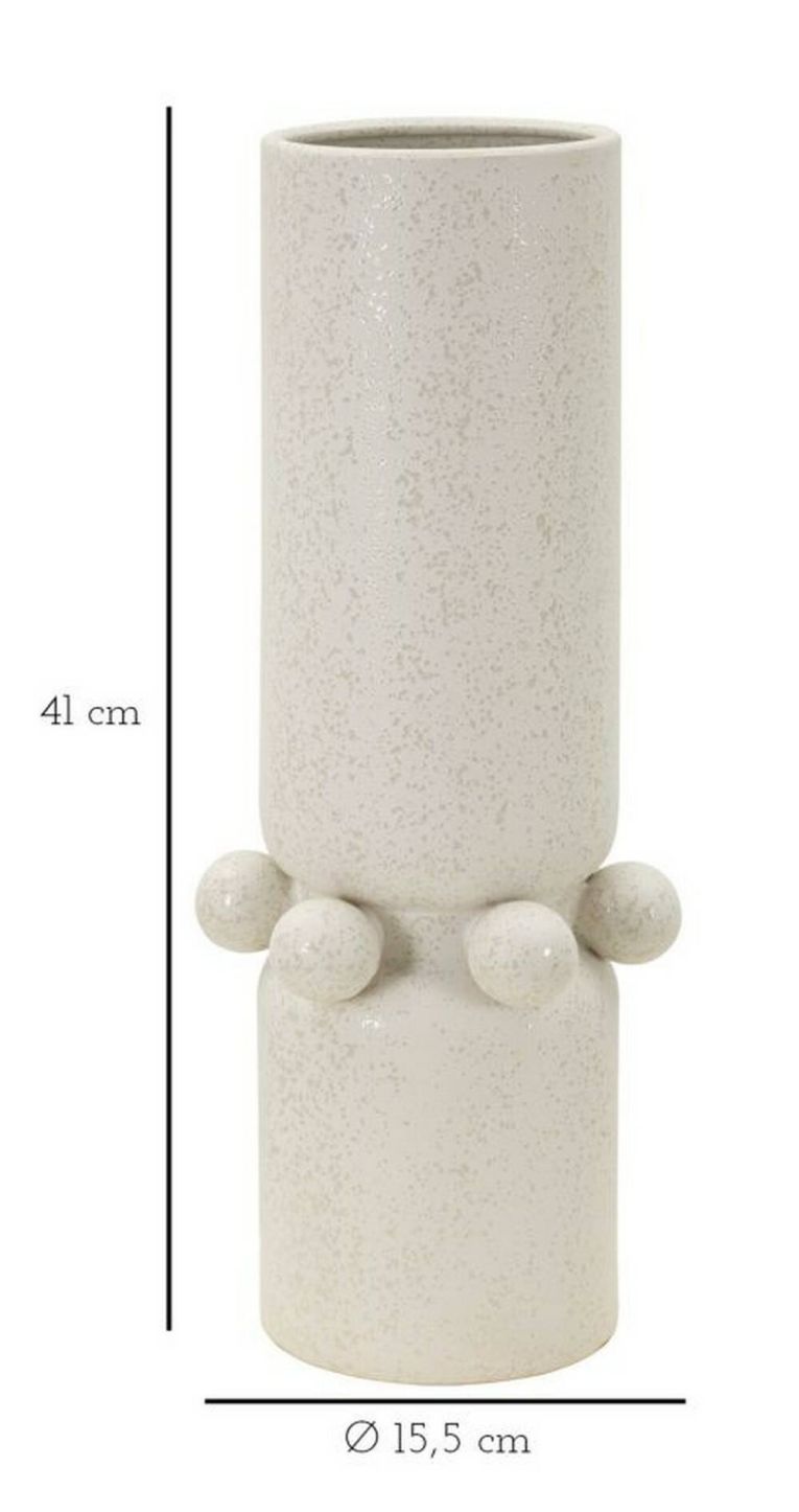 Vaso Borgetto, Complemento d'arredo, Articolo decorativo, Accessorio d'arredo, Crema, 16x16 h41 cm