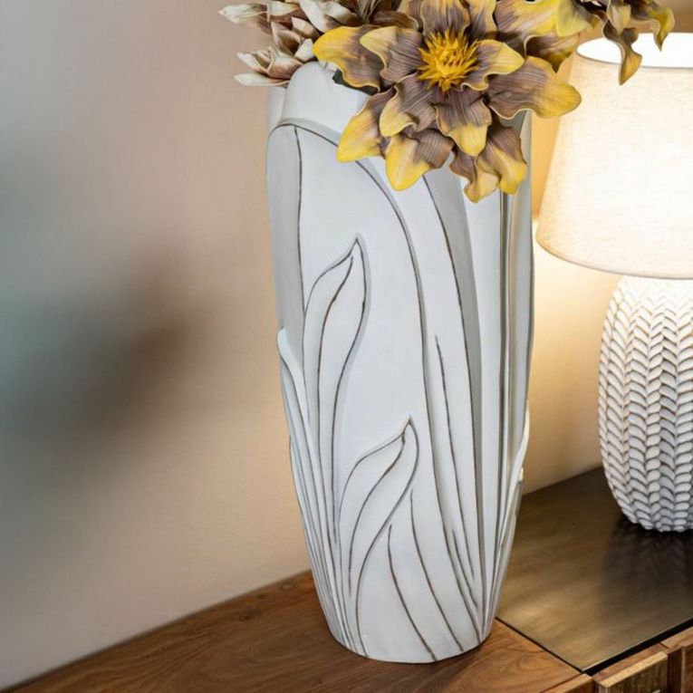 Vaso Brabbia, 31x31 h69 cm, Bianco