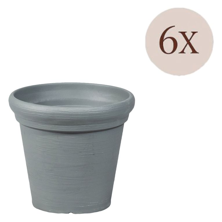 Vaso- Grigio set 6 Vasi, Made in Italy - Townley