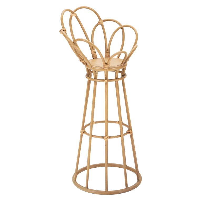 Vaso Marrone Rovere Portavaso Finiture in Rattan Materiale Struttura in Plastica, Sfumatura Colore Struttura Rovere - Dalotami