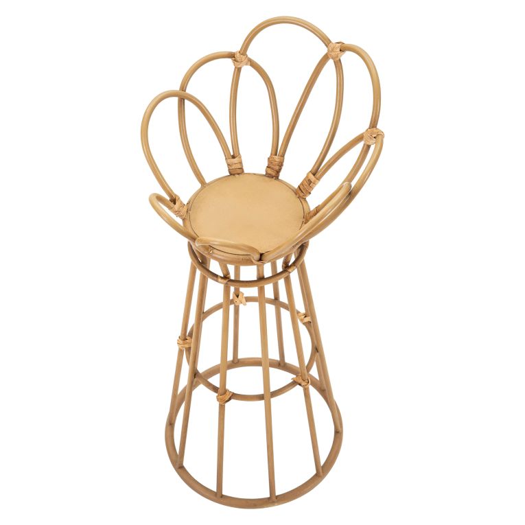 Vaso Marrone Rovere Portavaso Finiture in Rattan Materiale Struttura in Plastica, Sfumatura Colore Struttura Rovere - Dalotami