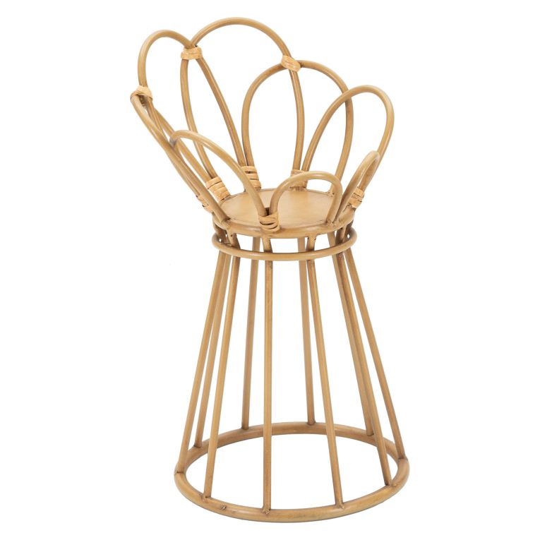 Vaso Marrone Rovere Portavaso Finiture in Rattan Materiale Struttura in Plastica, Sfumatura Colore Struttura Rovere - Damesala
