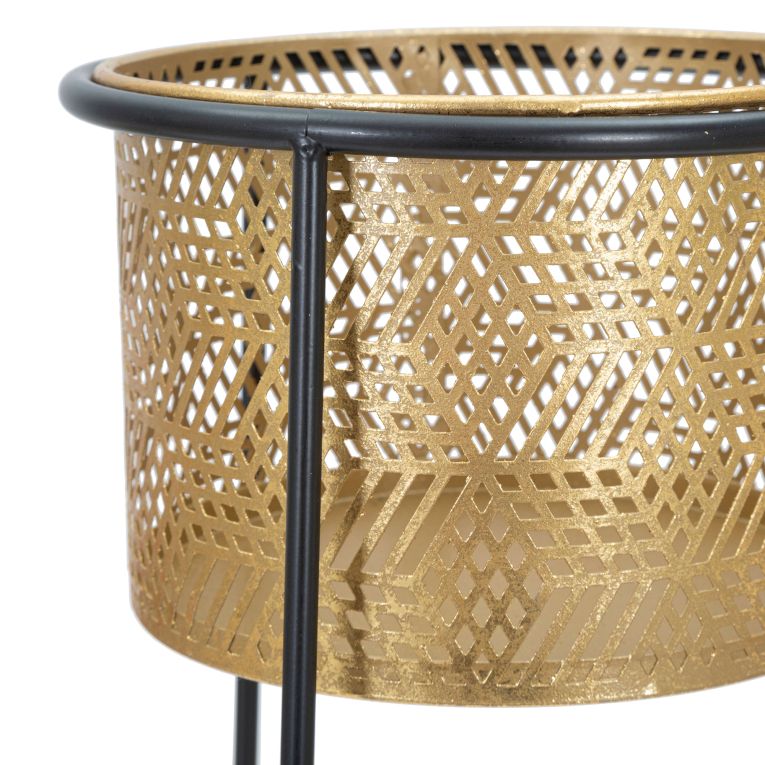 Vaso oro Nero set 2 Vasi, Portavasi Rimovibili Colore Struttura Nero, - Copan