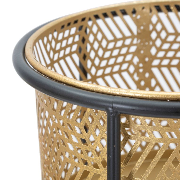 Vaso oro Nero set 2 Vasi, Portavasi Rimovibili Colore Struttura Nero, - Copan