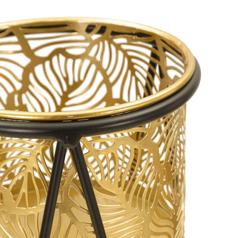 Vaso oro Nero set 2 Vasi, Portavasi Rimovibili Colore Struttura Nero, - ElTocu