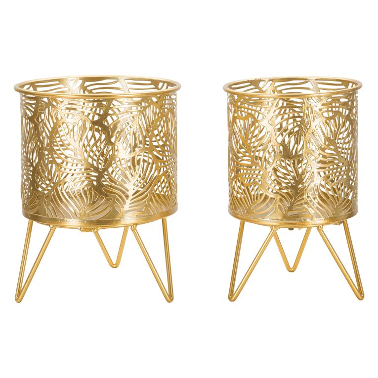 Vaso oro set 2 Vasi, Portavasi Rimovibili, - Aitut