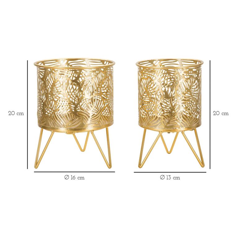 Vaso oro set 2 Vasi, Portavasi Rimovibili, - Aitut