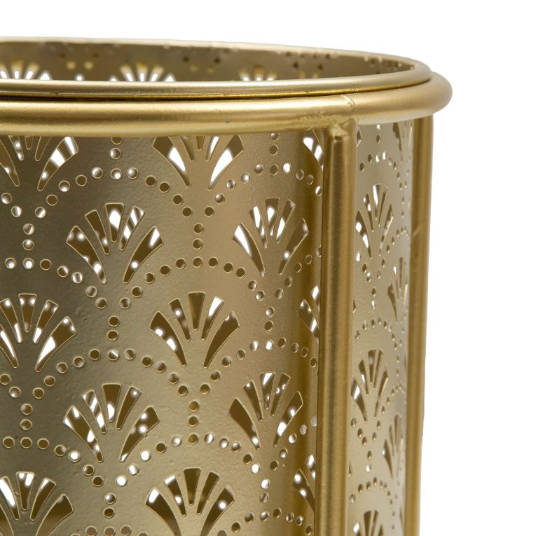 Vaso oro set 2 Vasi, Portavasi Rimovibili Diametro Vaso Grande: 20, Vaso Piccolo: 17 cm, - Husavi