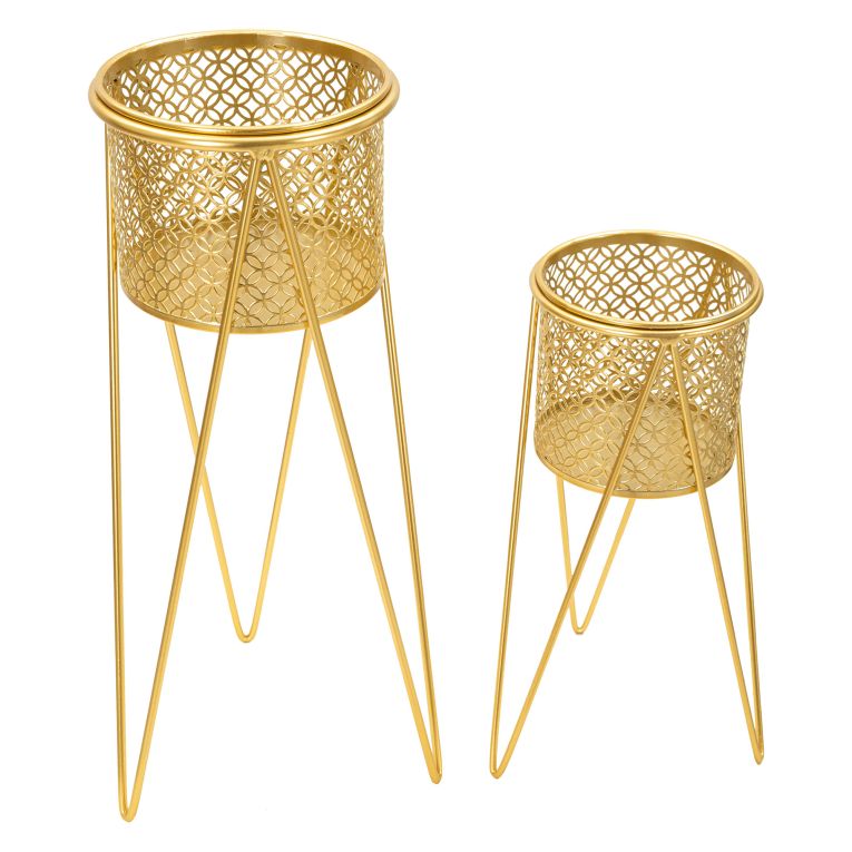 Vaso oro set 2 Vasi, Portavasi Rimovibili, - Ranya