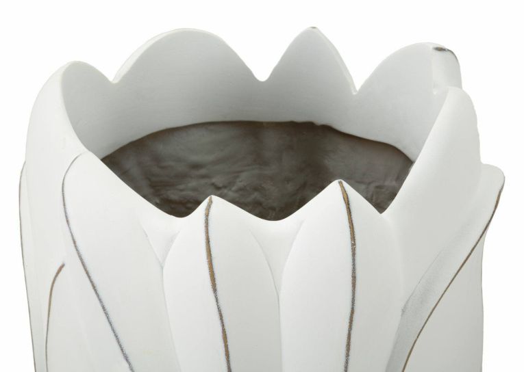 Vaso Paraguay, Complemento d'arredo, Articolo decorativo, Accessorio d'arredo, 31x31 h69 cm, Bianco