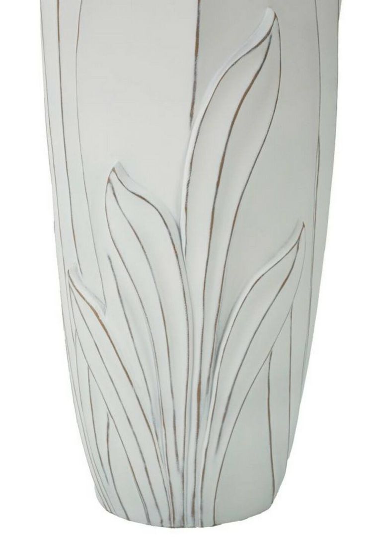 Vaso Paraguay, Complemento d'arredo, Articolo decorativo, Accessorio d'arredo, 31x31 h69 cm, Bianco