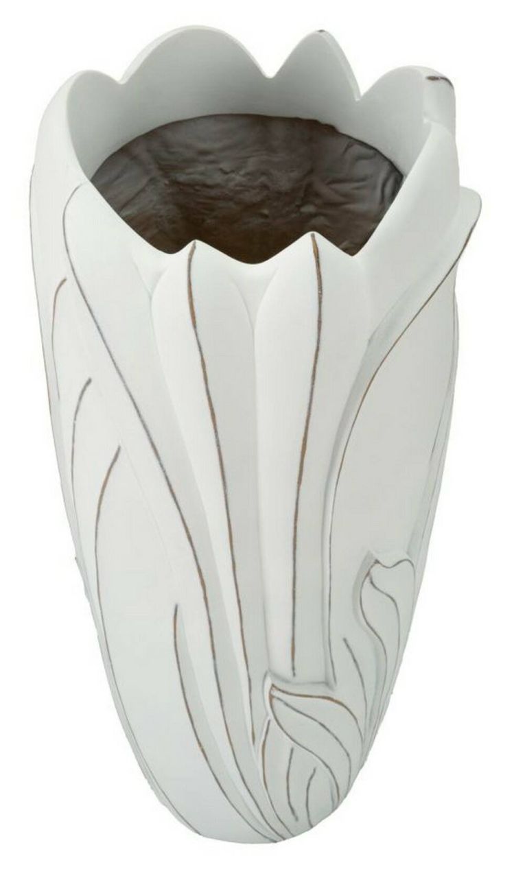 Vaso Paraguay, Complemento d'arredo, Articolo decorativo, Accessorio d'arredo, 31x31 h69 cm, Bianco