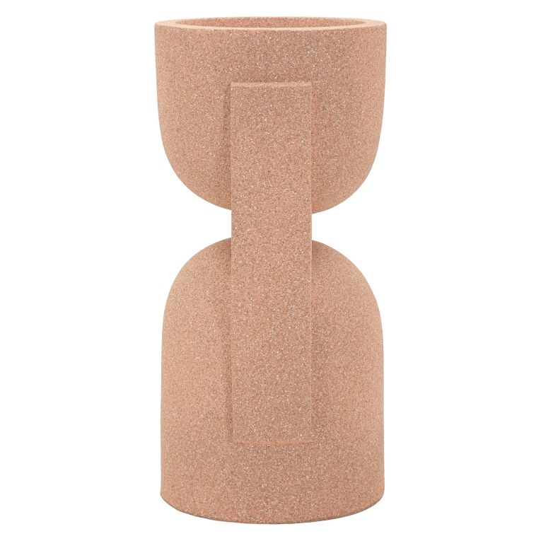 Vaso Rosa Finitura Geometrica, - Fatone