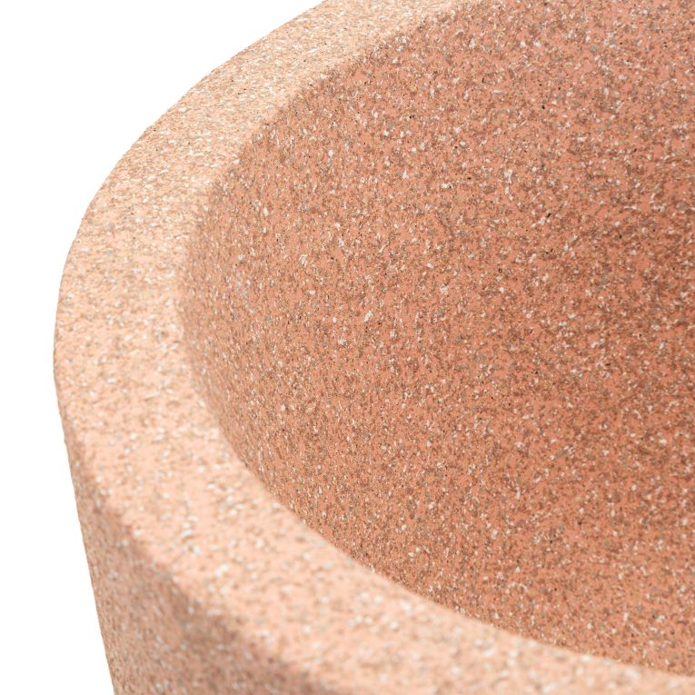 Vaso Rosa Finitura Geometrica, - Fatone