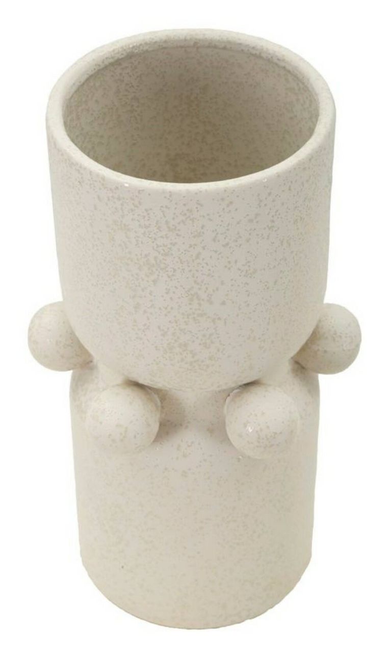 Vaso Tom, Crema, 16x16 h28 cm
