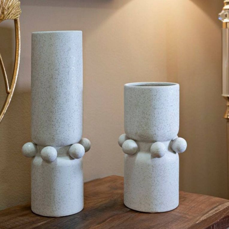 Vaso Tom, Crema, 16x16 h41 cm