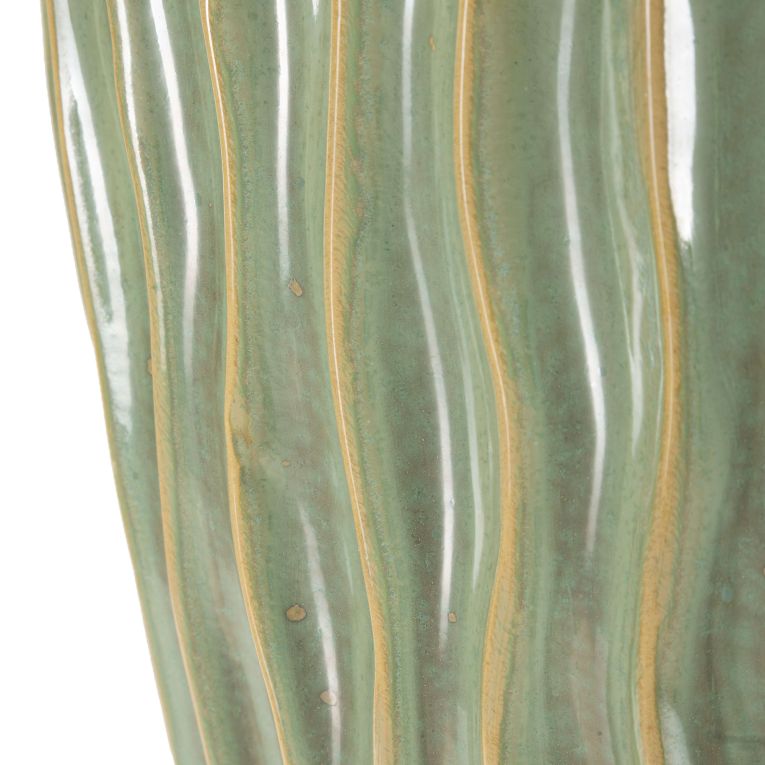 Vaso Verde Beige Finitura Effetto Materico Colore Struttura Beige, - Daronere