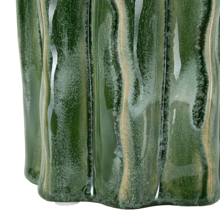 Vaso Verde Disegno con Cactus, - Baseva