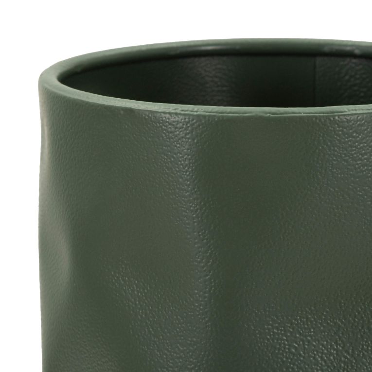 Vaso Verde Finitura Effetto Materico, - Fasani