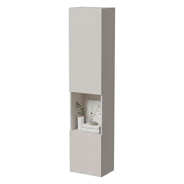 Vetrina Beige 4 Ripiani 5 Vani 39.9x29.8x180h cm, 2 Ante - Botte