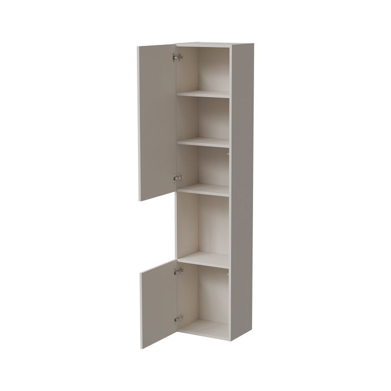 Vetrina Beige 4 Ripiani 5 Vani 39.9x29.8x180h cm, 2 Ante - Botte