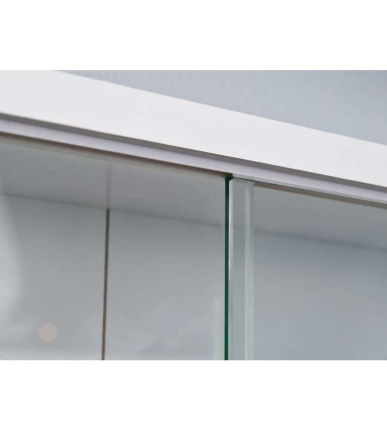 Vetrina Bianco 4 Ripiani 2 Ante 60x80x10h cm, 5 Vani - Oulx