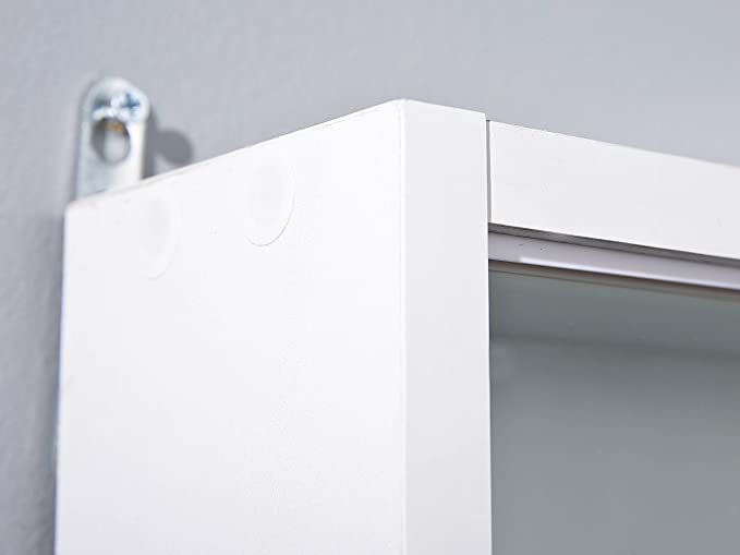 Vetrina Bianco 4 Ripiani 2 Ante 60x80x10h cm, 5 Vani - Oulx