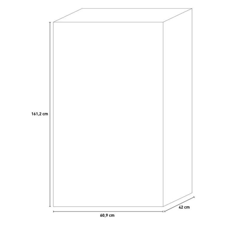 Vetrina Bianco Lucido 3 Ripiani 2 Cassetti 60.9x42x161.2h cm, 2 Ante - Uffugo
