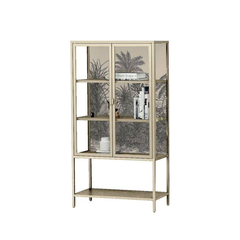 Vetrina Busseto, 80x35 h160 cm, Panna