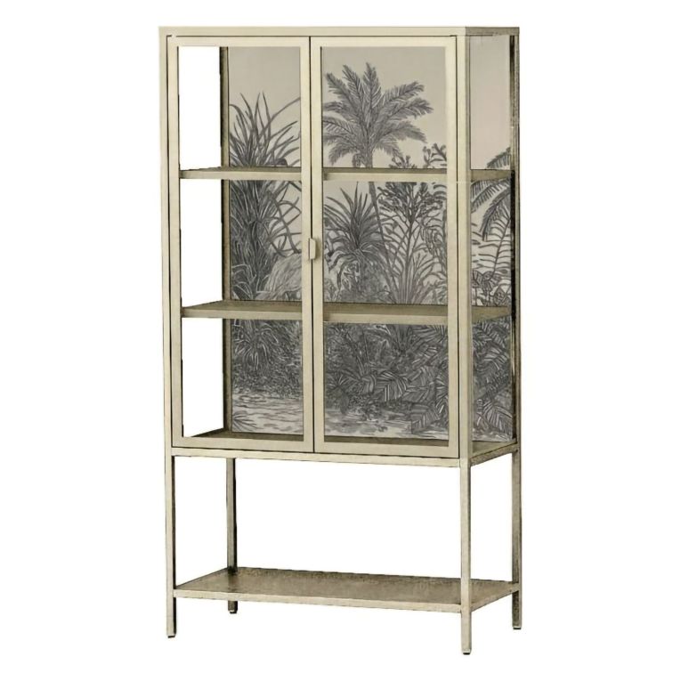 Vetrina Busseto, 80x35 h160 cm, Panna