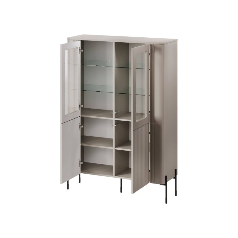 Vetrina Cimino, 110x40 h160 cm, Beige