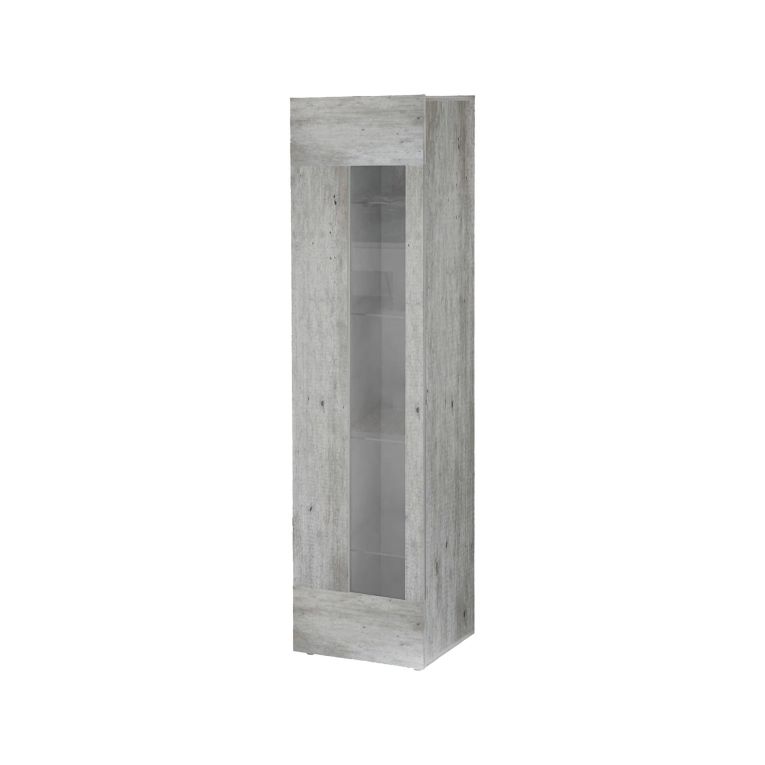 Vetrina finitura rustica 45x34x162h cm cemento - Adatka