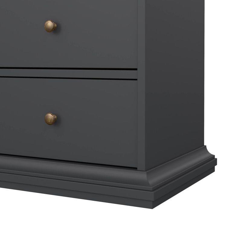 Vetrina Gaetane, Credenza espositiva, Vetrinetta multiuso, Madia da soggiorno, 42x96 h201 cm, Grigio