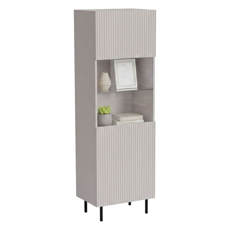 Vetrina Luzzana, 60x42 h183 cm, Beige