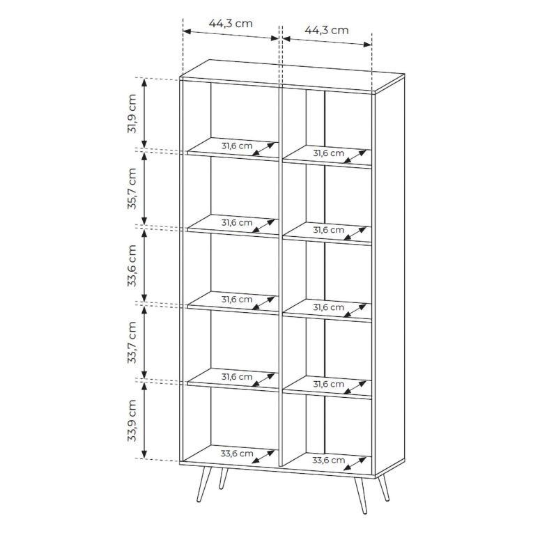 Vetrina Marrone Noce Trasparente 8 Ripiani 2 Ante 94x40x196h cm, con led - Katiso