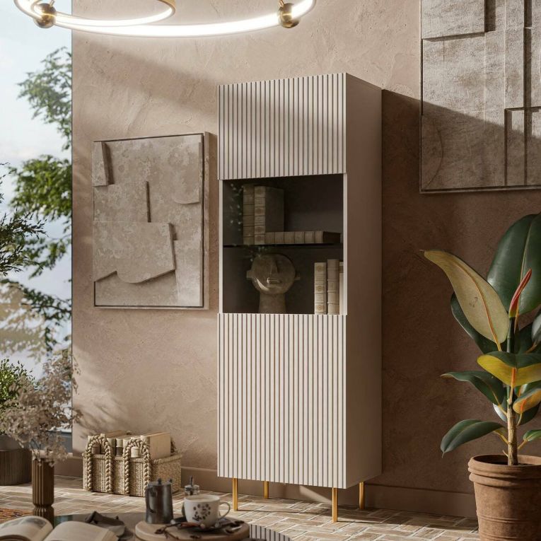 Vetrina Raccuja, 60x42 h183 cm, Beige