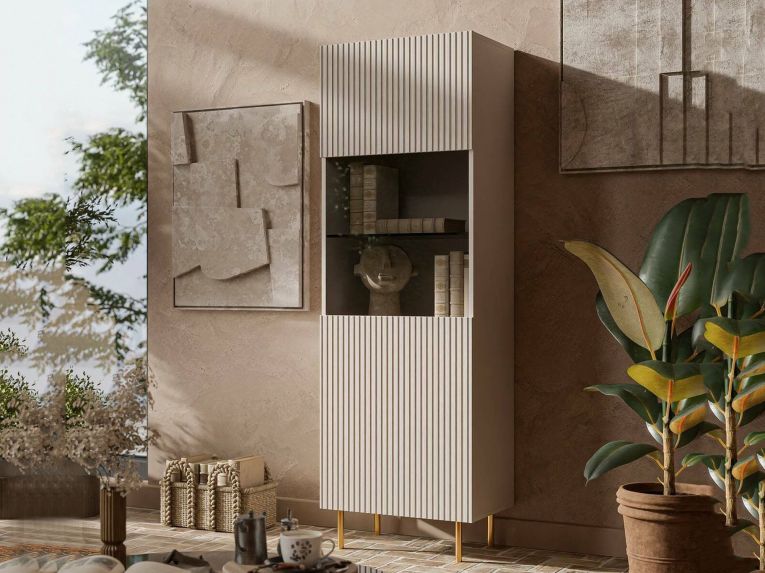 Vetrina Raccuja, 60x42 h183 cm, Beige